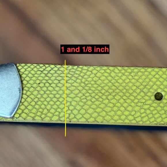 Yellow Lizard-effect Isabel Marant Belt with silver hardware - Western style